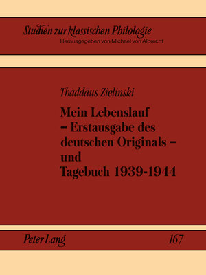 cover image of Mein Lebenslauf  Erstausgabe des deutschen Originals  und Tagebuch 1939-1944